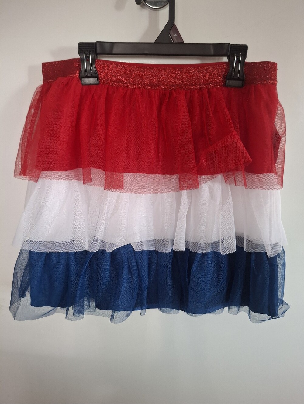 Red White Blue Tiered Tulle Skirt - Girl's